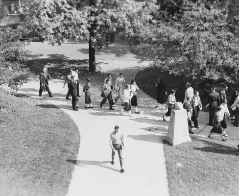 Students walking to class