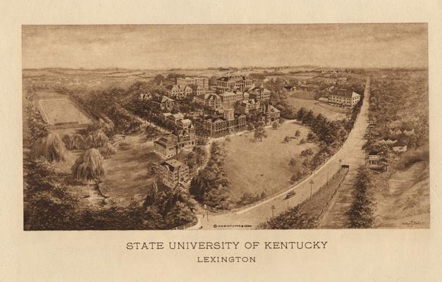 Aerial view of the State University of Kentucky campus