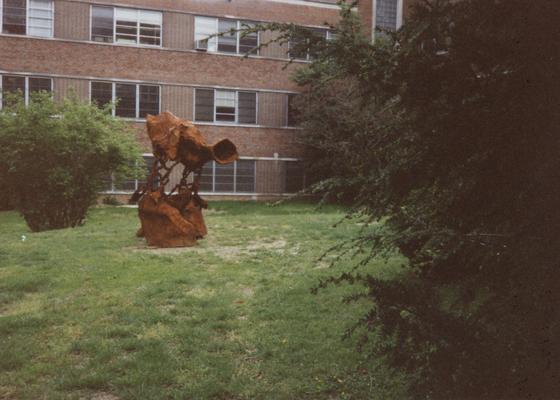 Sculpture beside the Fine Arts Building; Photographer: Terry Warth