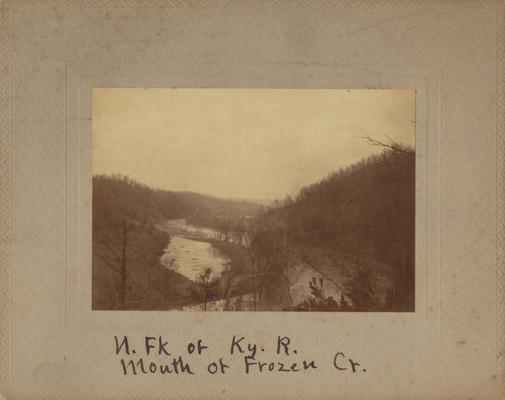 North fork of Kentucky River at the mouth of Frozen Creek