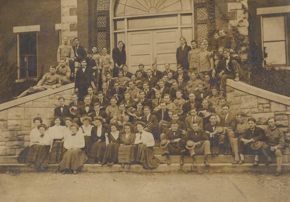 Academy students; Some of the same individuals seem to be in the Sophomore class picture in the 1908 Kentuckian