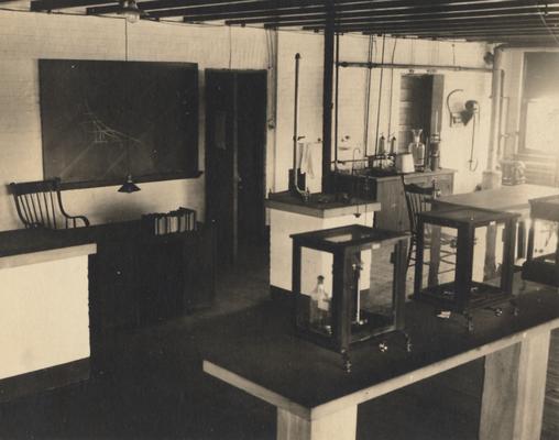 Guy Smith's laboratory at the University of Kentucky; Smith was an instructor in the Mathematics department; From the Guy Smith collection, 1990UA026, received in the Spring of 1990