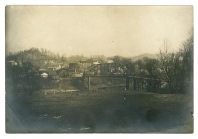 A bird's eye view of Jackson, east side, a town whose growth has been suppressed by a terrible feud