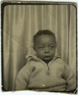 Unidentified African American child taken at a photo booth