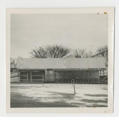 Pony Ride attraction facility, safe gentle fun, Joyland Park; back view