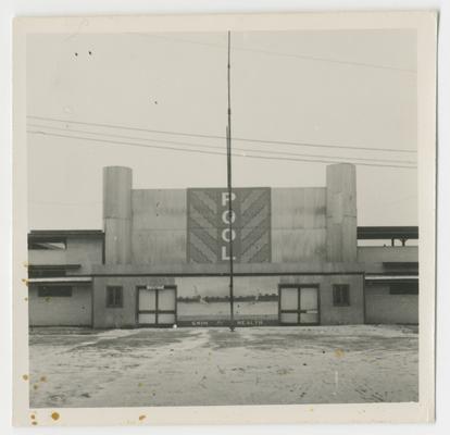 Pool, amusment facility, Joyland park; frontal view