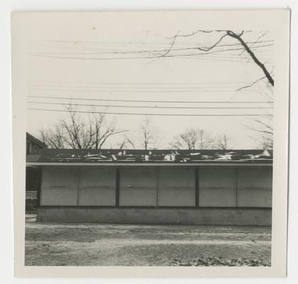 Building with three panels along the side, Joyland Park