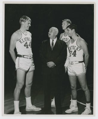 Adolph Rupp, Dan Issel, Cliff Berger, and Greg Starrick