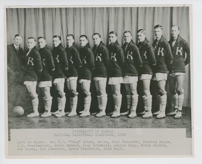 University of Kansas Basketball Team; Phog Allen and Adolph Rupp