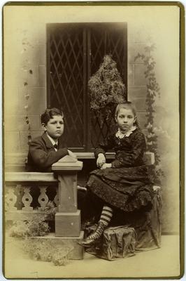 Unidentified young girl and young boy