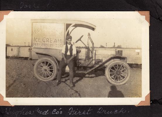 Forrest Bronaugh with Hughes and Co.'s first ice cream truck