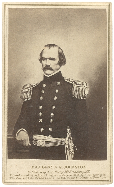 General Albert Sidney Johnston (1083-1862) C.S.A.; Commanded western theater; killed at the Battle of Shiloh