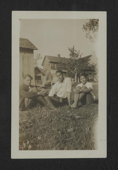 Lyman T. Johnson and two unidentified persons, Knoxville College