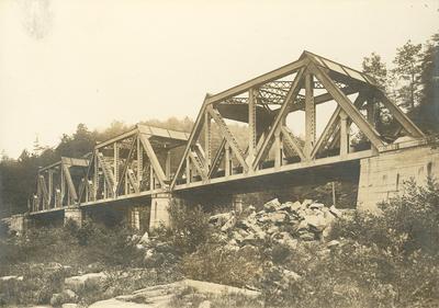 High Bridge over a pile of rocks