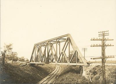 Railroad tracks running under the railroad tracks of High Bridge