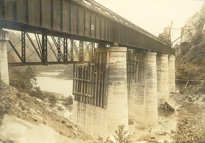 Crane on High Bridge doing construction