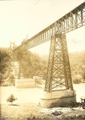 Crane on High Bridge doing construction