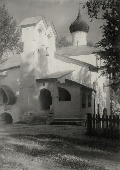 Monastery at Petseri, Estonia; photo purchased by John Jacob and Rena Niles while on winter Honeymoon