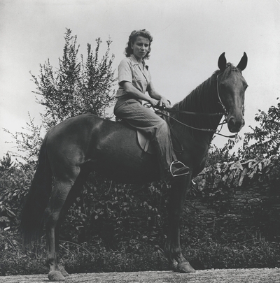 Rena Niles on a Tennessee Walking horse; Boot Hill Farm; 