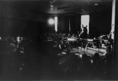Performance by John Jacob Niles at Hiram College; Cleveland, Ohio; Willard Blum