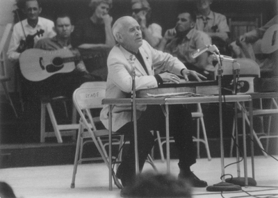 Performance by John Jacob Niles at Outdoor Folk Festival; Cincinnati, Ohio; Grauman Marks