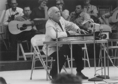 Performance by John Jacob Niles at Outdoor Folk Festival; Cincinnati, Ohio; Grauman Marks