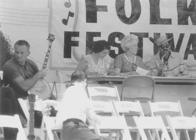 Announcers at Outdoor Folk Festival; Cincinnati, Ohio; Grauman Marks