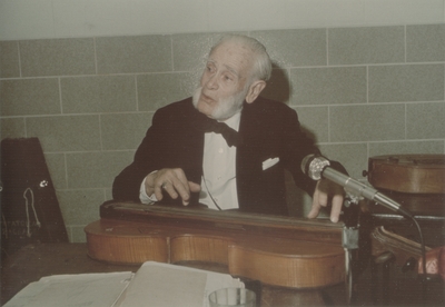 Performance by John Jacob Niles for senior citizens; Mount Sterling, KY