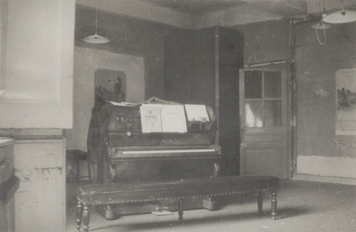 John Jacob Niles' Studio in Lyon, France where he practiced while attending Universite' de Lyon