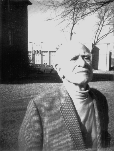 John Jacob Niles while at Baker University as an inter-term lecturer; Baldwin, Kansas