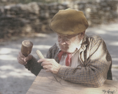 John Jacob Niles outdoors; Boot Hill Farm; Tony Leonard