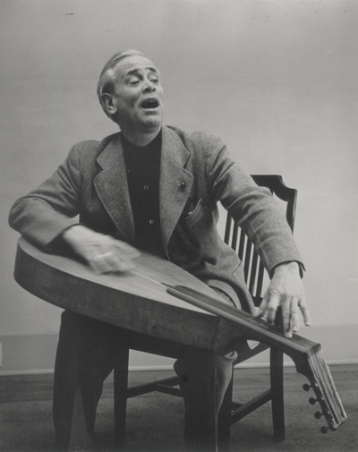 John Jacob Niles with dulcimer