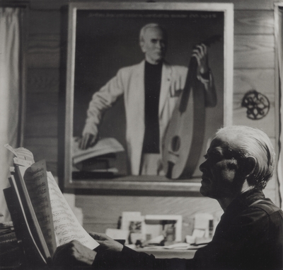 John Jacob Niles with dulcimer/piano; Boot Hill Farm; Eugene Meatyard