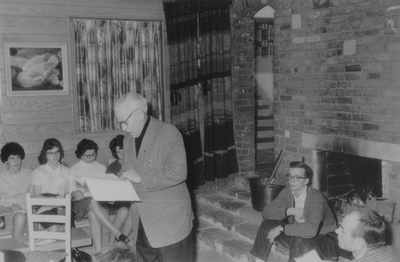 John Jacob Niles with students from Flemingsburg, KY; Boot Hill Farm; Jack Cobb