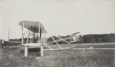 Side view of Wright Brother's airship; original machine; Paul Thompson
