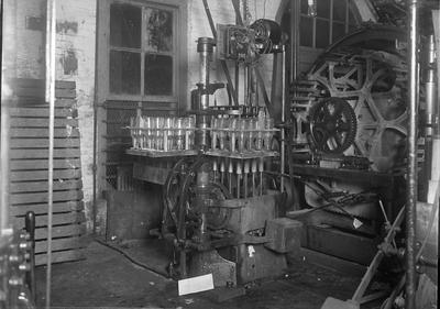 interior of a building with large machines