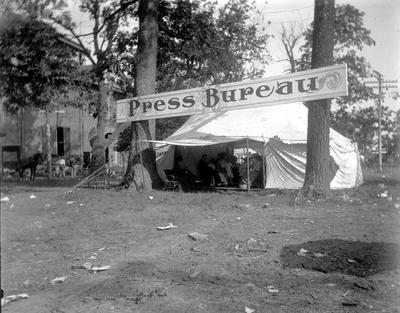 1902 Elks Fair, Press Bureau tent