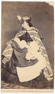 Julia Jeffrey Porter (1839-?) with unidentified infant; same as #16