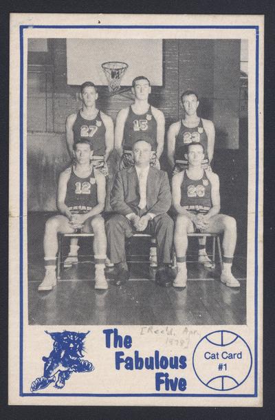 Cat Card #1: Rupp and the Fabulous Five, front