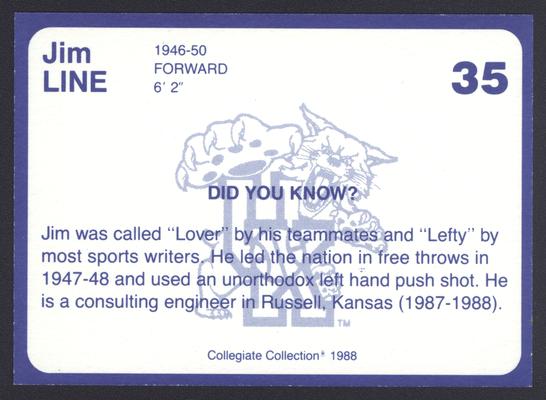 Kentucky's Finest #35: Jim Line (1945-48), back