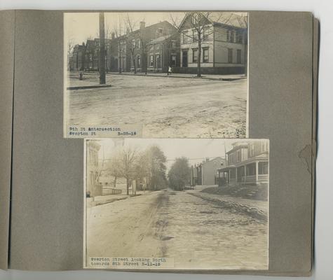 First image: 9th St intersection Overton St // Second image: Overton Street looking North towards 8th Street Newport, Kentucky