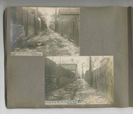 First image: Alley N of 4th St looking East // Second image: Alley N of 4th St Looking East Newport, Kentucky