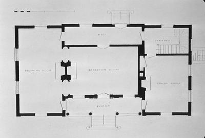 Thomas Carneal House (Elmwood Hall) - Note on slide: First floor plan