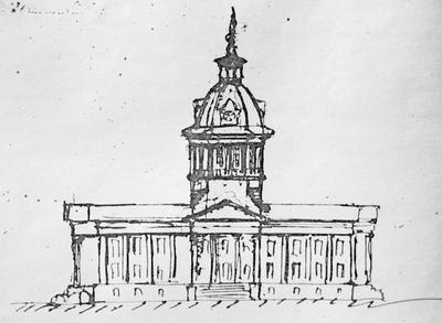 Jefferson County Court House - Note on slide: Sketch by Fink for proposed dome