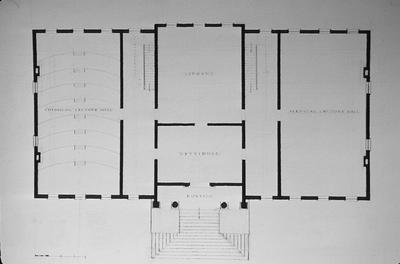 Louisville Medical College - Note on slide: Conjectural first floor plan