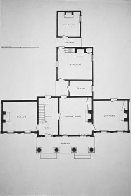 George Byrd Bryan House - Note on slide: First floor plan