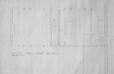 Liberty Hall - Note on slide: Second floor plan. Rear ell