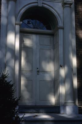 Liberty Hall - Note on slide: Doorway with restored doors