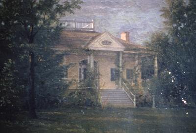 Repton Norbourne Alexander Colt House - Note on slide: Muddy Fork of Beargrass Creek From south west Thomas side. Painting owned by Mrs. Rose Wilson