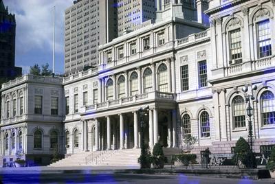 New York City Hall - Note on slide: Joseph Francois Mangin. John McCombs Junior. Restored 1954